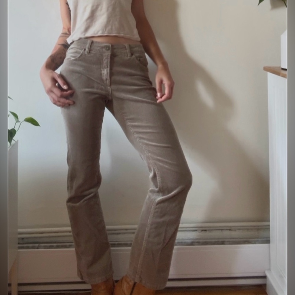 Brown Corduroy Flare Pants ( 10P - fits small) - Picture 6 of 6